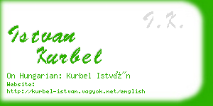 istvan kurbel business card